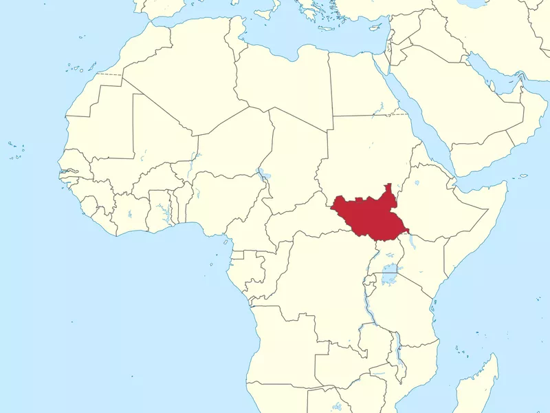 South Sudan map