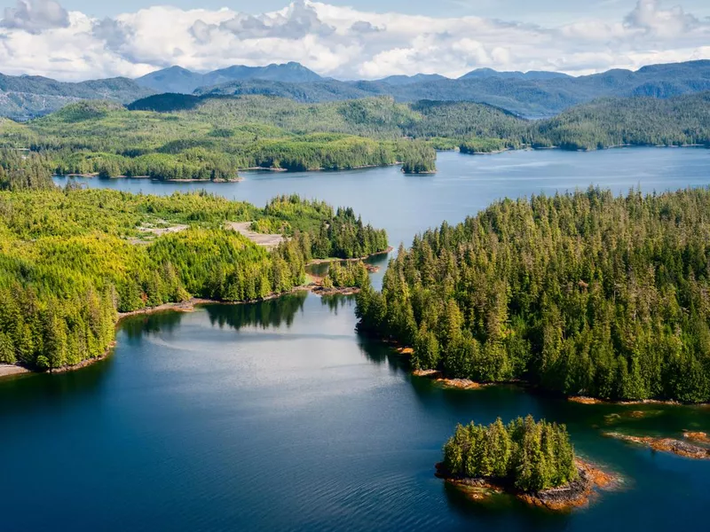 Alaska Prince of Wales island aerial view from floatplane