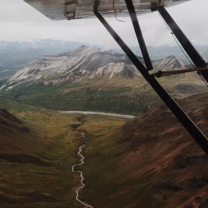 Aerial of Mount Saint Elias