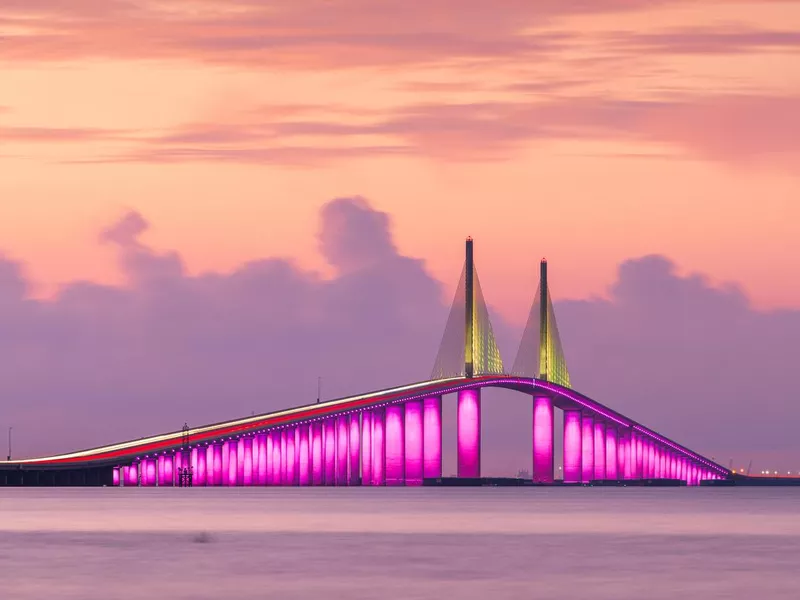 Sunshine Skyway Bridge spanning the Lower Tampa Bay