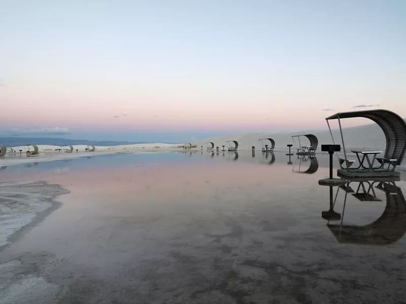 Picnic Area Reflection at White Sands National Park