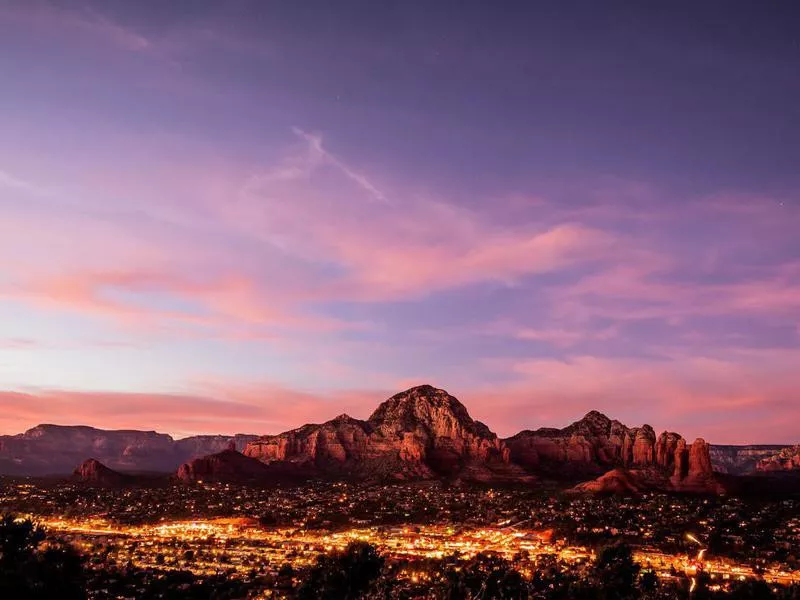 Sedona mountains viewed from Airport Mesa, in Arizona, USA