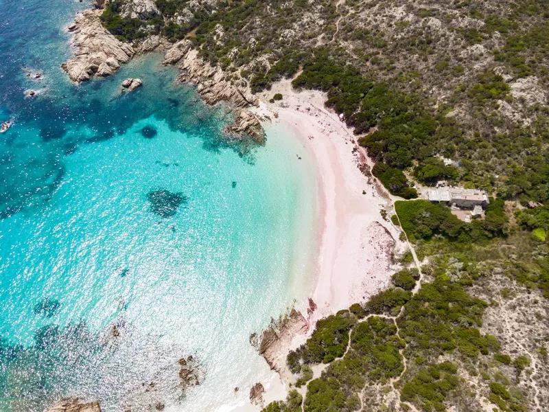 Aerial view of Spiaggia Rosa