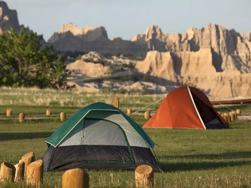 Cedar Pass Campground in Badlands National Park