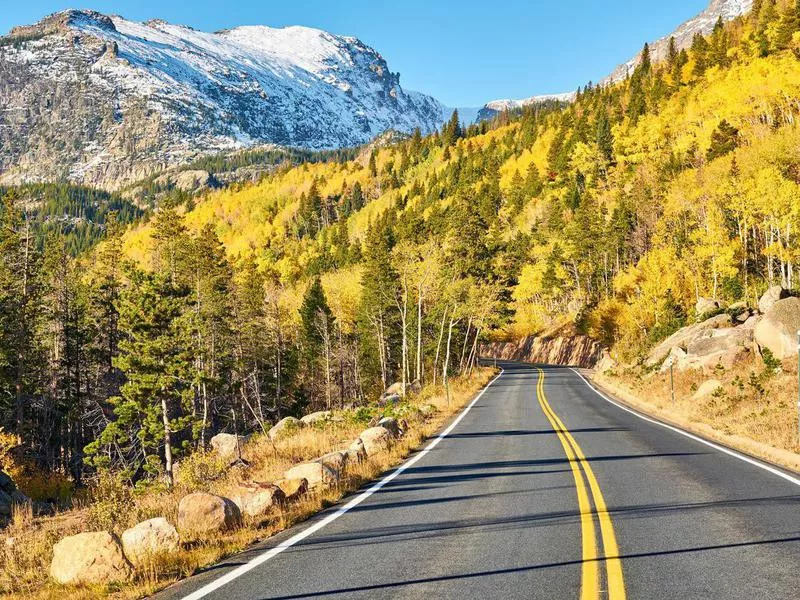 Highway in Rocky Mountain National Park