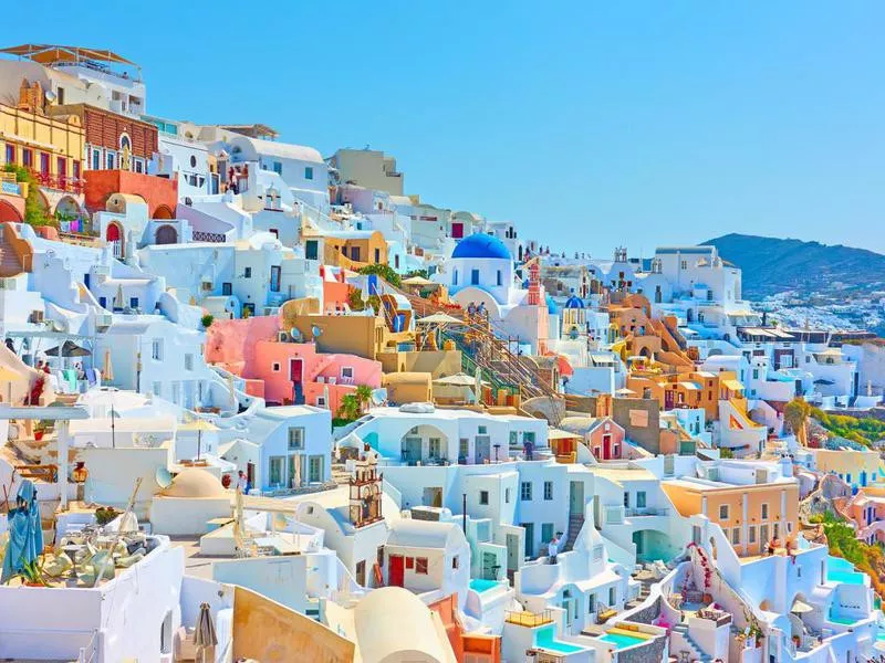 Oia town in Santorini