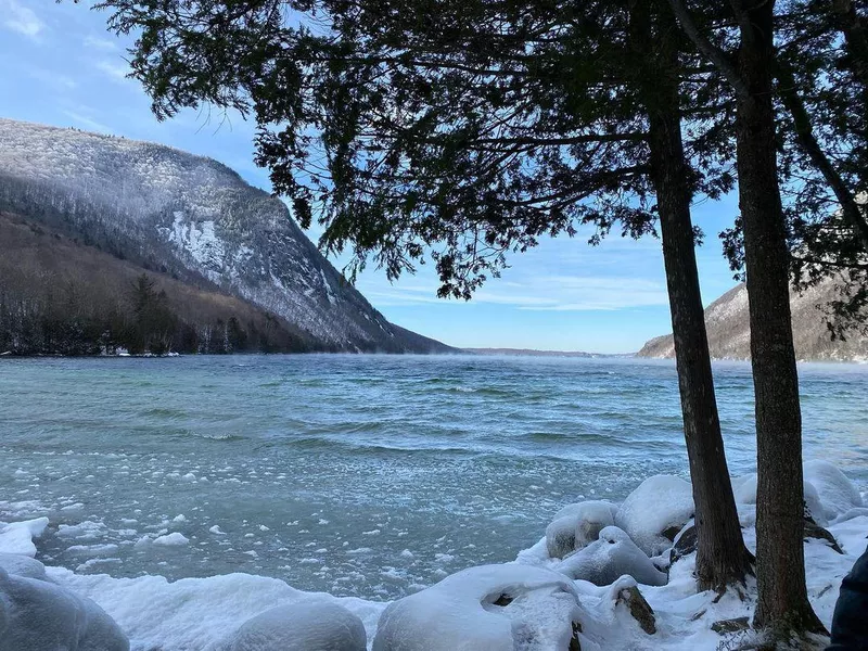 Willoughby Lake in the winter