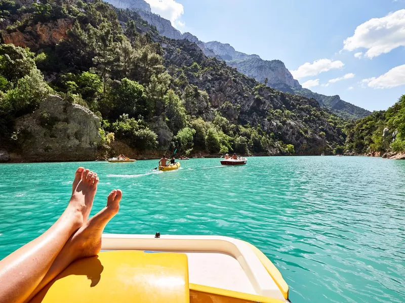 tourist in Les Gorges du Verdon, Provence, France