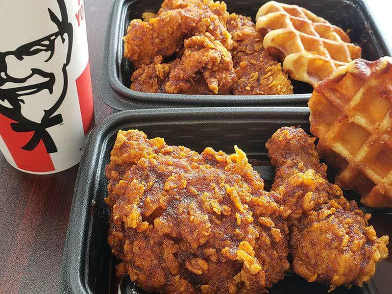 KFC chicken and waffles