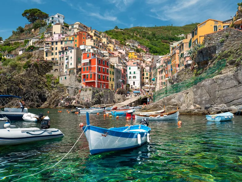 Riomaggiore coastline, Cinque Terre, Italy