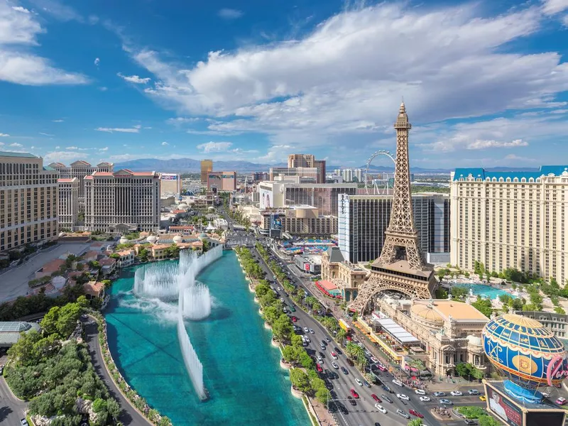 Aerial view of Las Vegas Strip