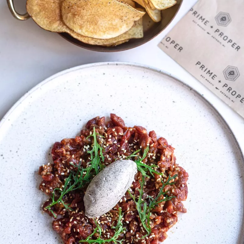 Steak tartar at Prime + Proper