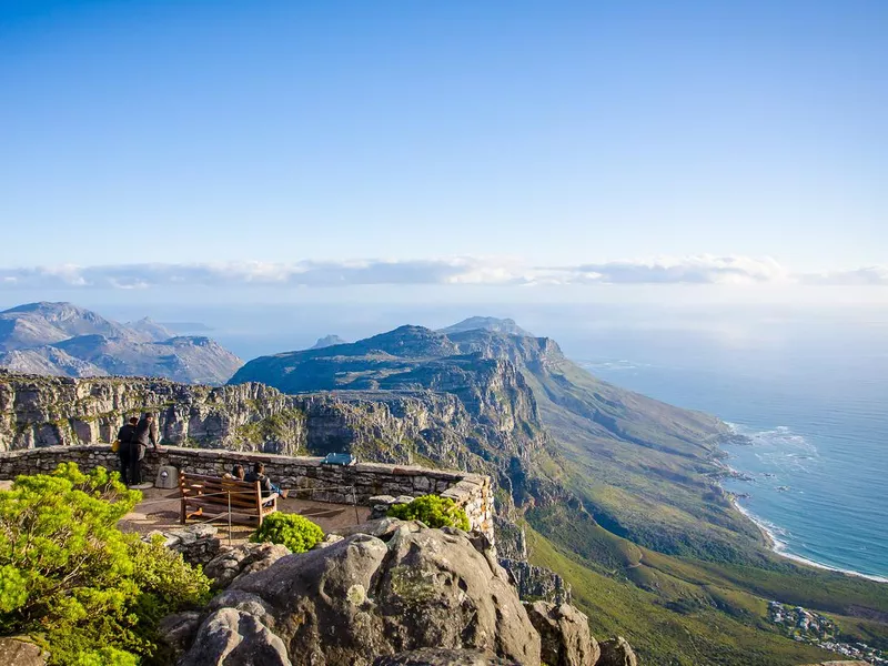 Cape Town City from Table Mountain in South Africa