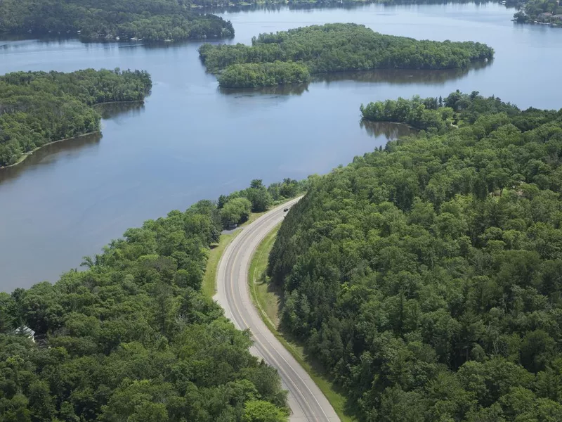 Aerial view of Mississippi River