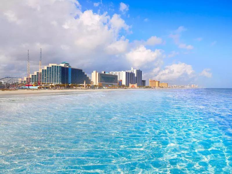 Daytona Beach in Florida coastline USA