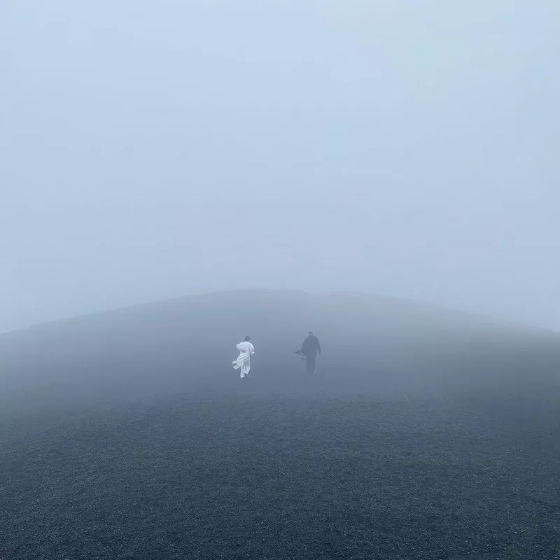 People running at Craters of the Moon National Monument