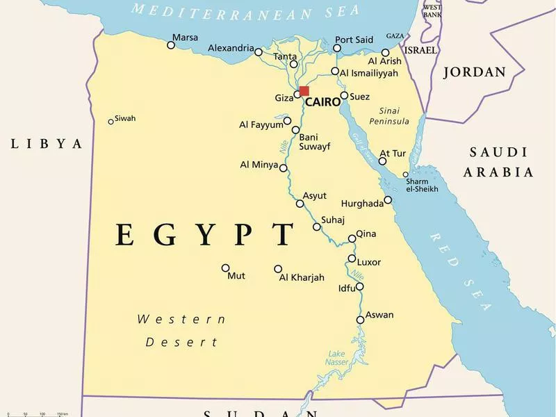 Egypt political map