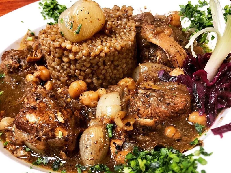 Palestinian couscous at Tanoreen, New York