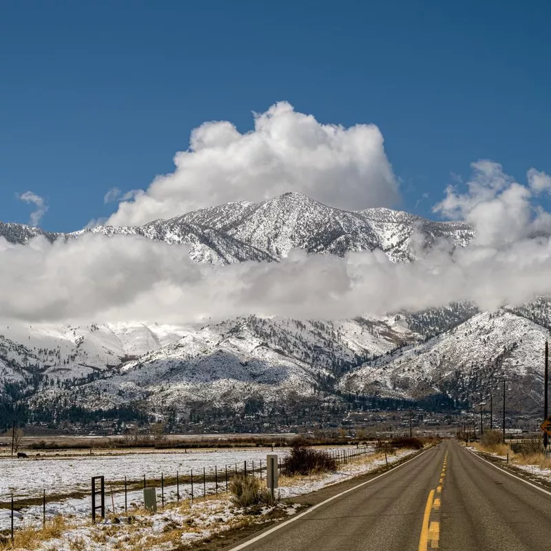 Highway towards Genoa Nevada