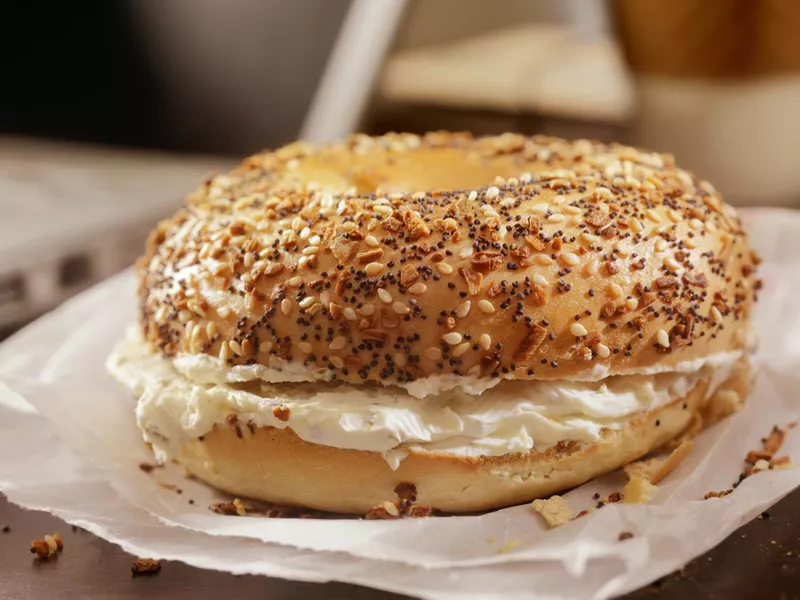 Toasted Bagel with Cream Cheese