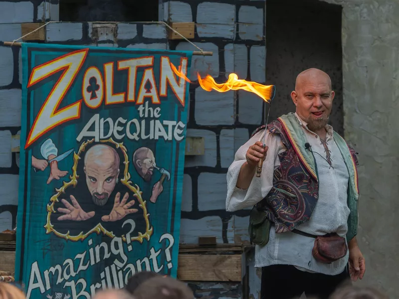 Fire eater at Michigan Renaissance Festival