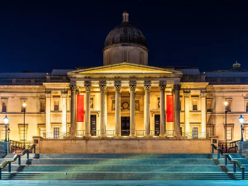 The National Gallery in Trafalgar Square, London