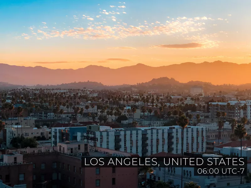 Sunrise over Los Angeles