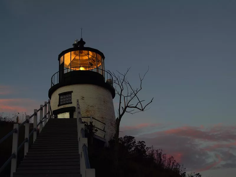 Owls Head Lighthouse at night