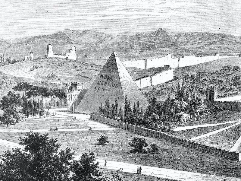 Pyramid of Caius Cestius in Rome