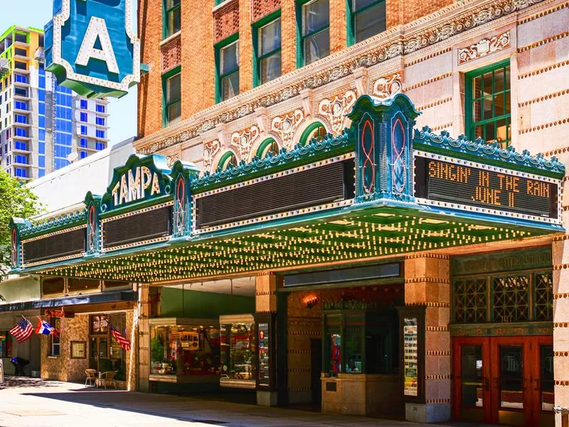 The Tampa Theater building on Franklin Street