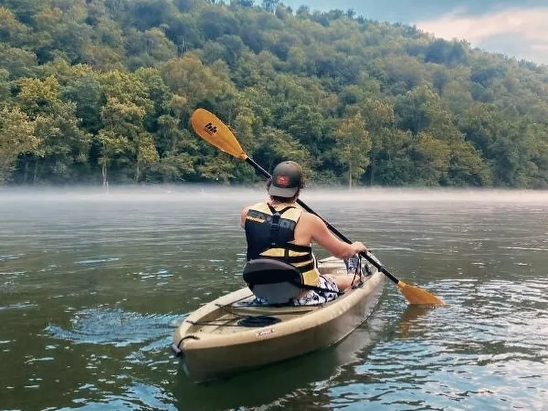 Kayaker in Mountain Home, Arkansas