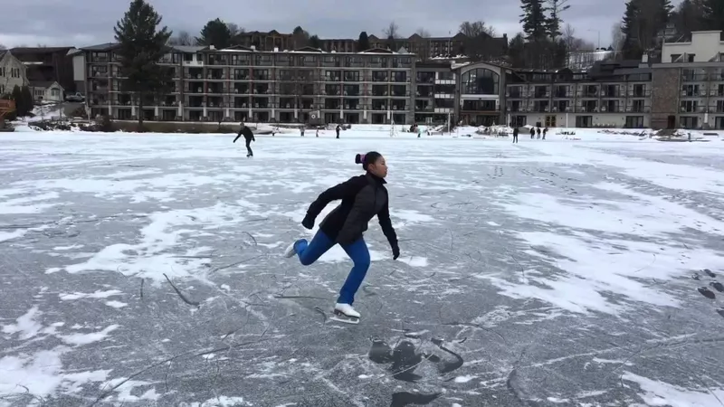 Ice skating at Mirror Lake