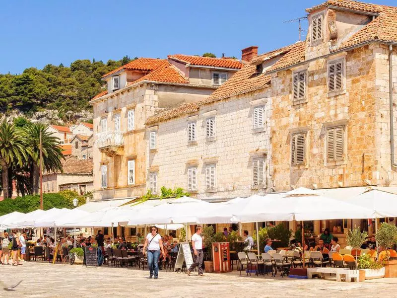 Sv. Stjepana Square in Havar, Croatia