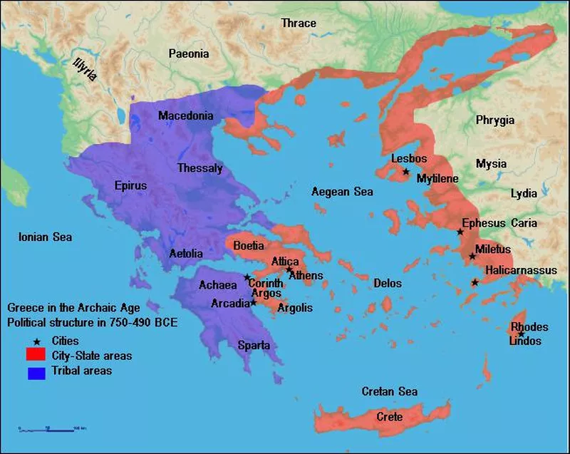 Map of early Greece