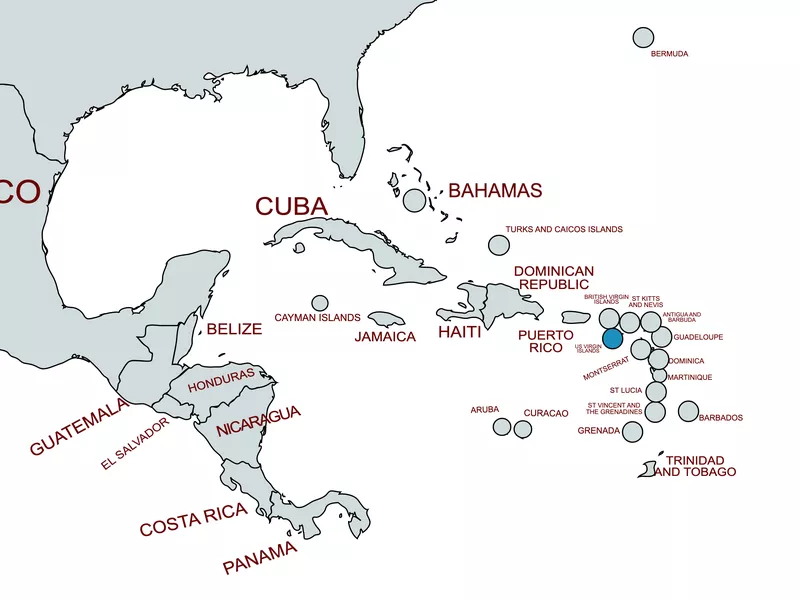 Virgin islands map