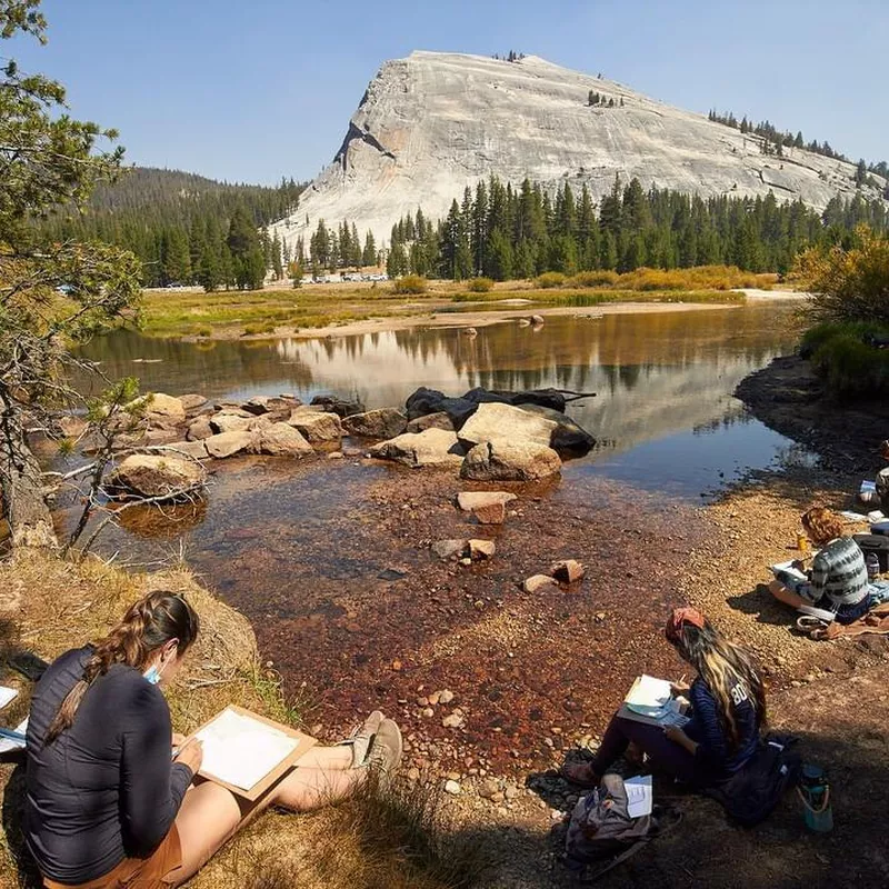 People hanging out at Yosemite National Park