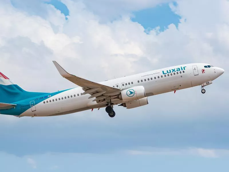 Luxair plane ascending