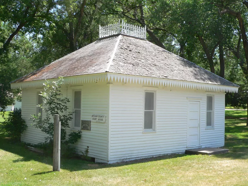 Tiny courthouse in Arthur, Nebraska