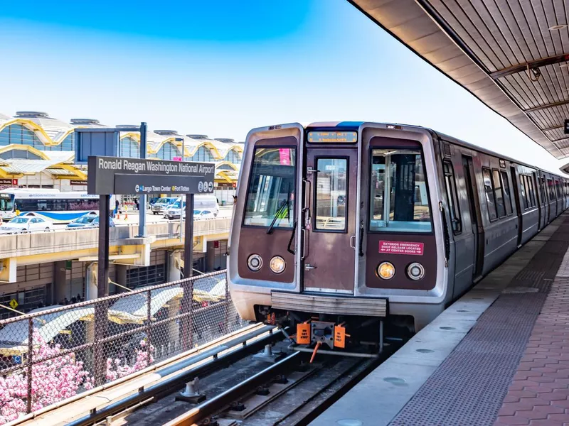 Metro station in Washington National Airport