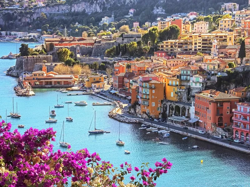 Villefranche-sur-mer on the French Riviera in summer