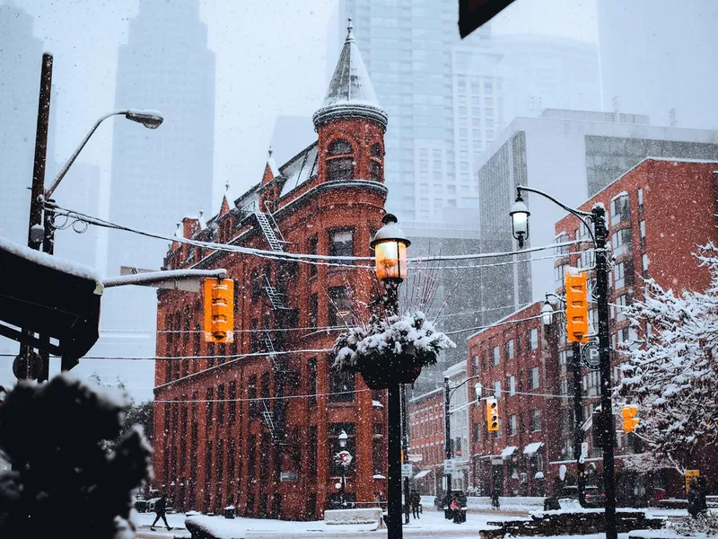 Gooderham Building in winter