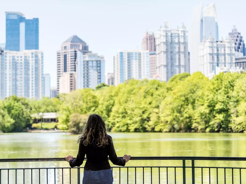 Woman in Piedmont Park in Atlanta,