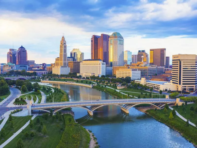 columbus downtown panoramic view