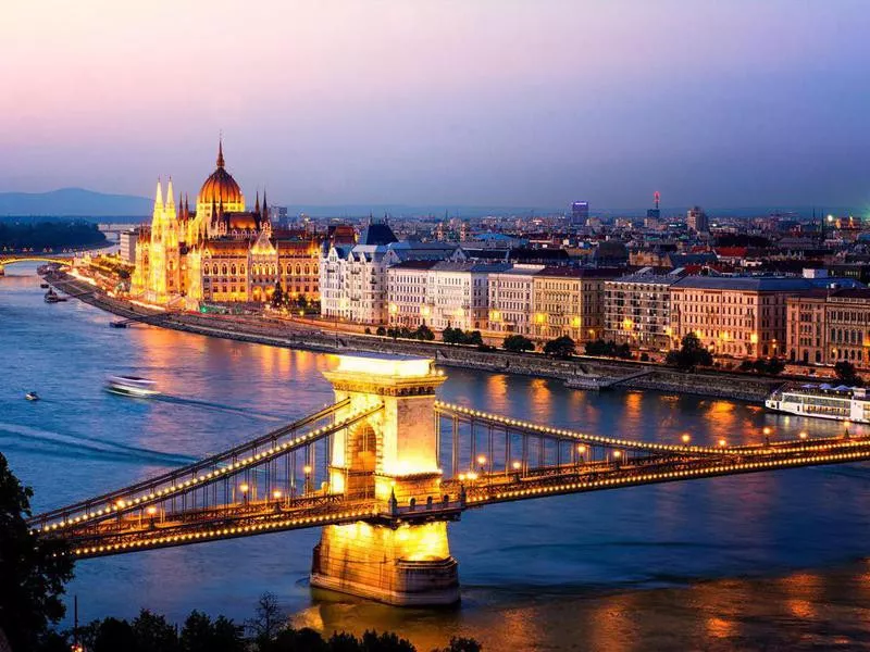 Budapest Parliament at night