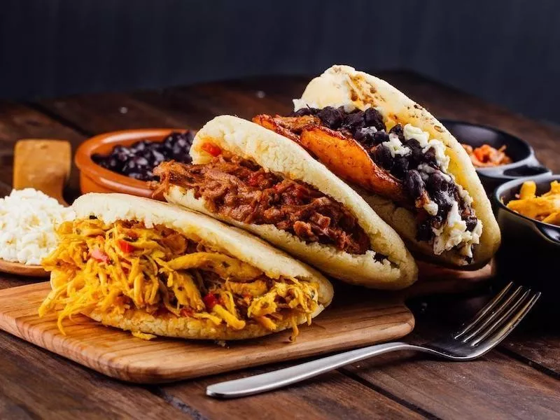 Stuffed Venezuelan Arepas