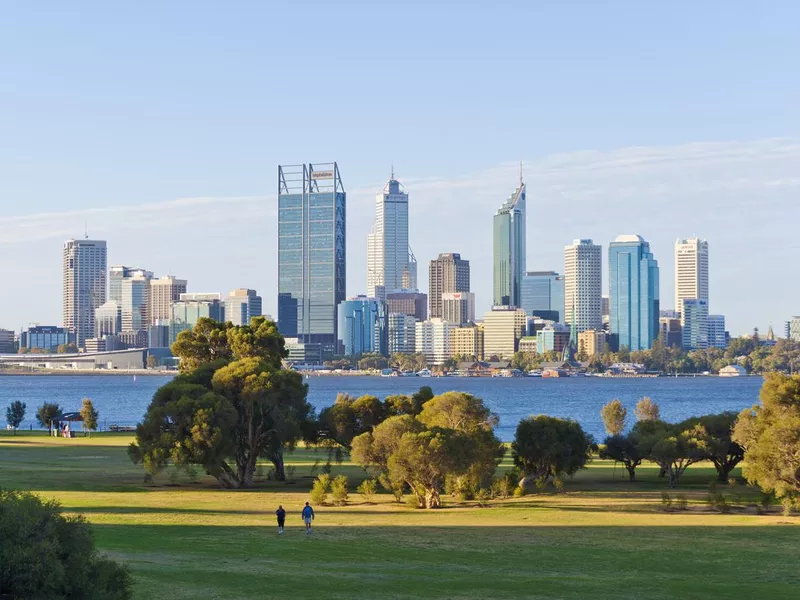 Perth, Australia park and waterfront