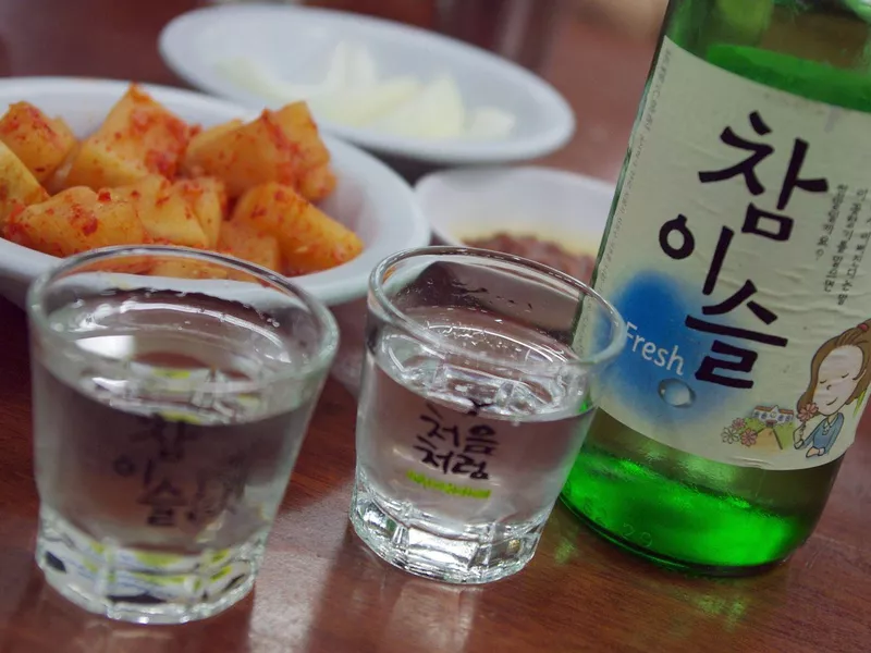 Soju and food