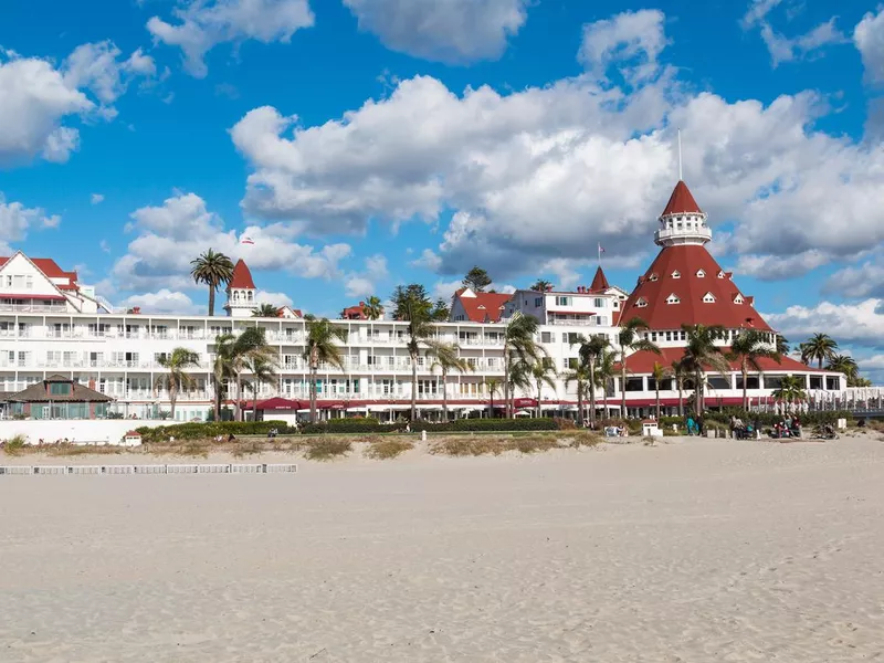 Hotel Del Coronado on Central Coronado Beach