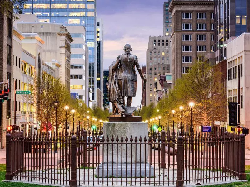 raleigh downtown statue