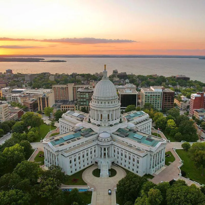 Arial view of State Capitol Building